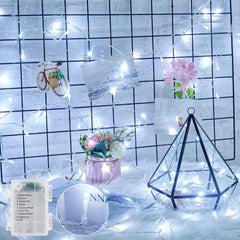 Battery Operated String Lights, 17 FT, 50 LED, Waterproof with Timer