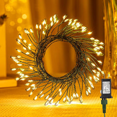 10FT 120LED warm white fairy lights with twinkle firecracker design