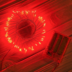 Red Fairy Lights, 5FT Battery Operated 60 LED String Lights