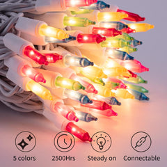 Easter Mini String Lights, 26.5 FT, 100 Count, Plug-in, Multicolored