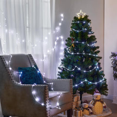 33FT 100 LED Outdoor Waterproof Twinkle String Lights in Pure White