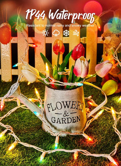 Easter Mini String Lights, Waterproof, Pink & Multicolor