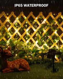 Solar Fairy Lights with Ivy - 33 FT, Solar Powered