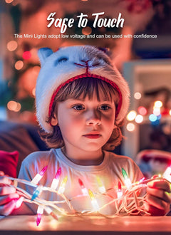 Easter Mini String Lights, Waterproof, Pink & Multicolor