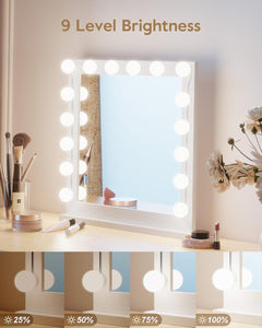Dimmable Hollywood Makeup Mirror Lights - 14 Bulbs, 22FT Adjustable