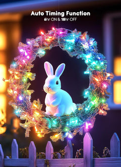 Waterproof Fairy Lights with Remote - 33ft Pink + Multicolor