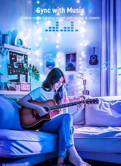 Smart Fairy Lights - 2 Pack, 33 FT, 100 LED, Bluetooth, Remote