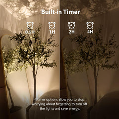 LED Floor Can Lights - 6000K, Remote, Timer, Dimmable - Indoor Uplighting (Black)