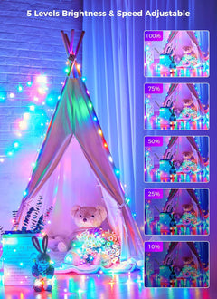 Color Changing Fairy Lights, 33 FT, 100 LED, Plug-in with Remote