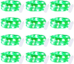 St. Patrick's Day LED Fairy Lights - 12 Pack, 7 FT, Waterproof