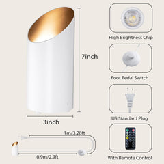 LED Spotlights - 4 Pack with Remote, Timer, and Dimmable Features