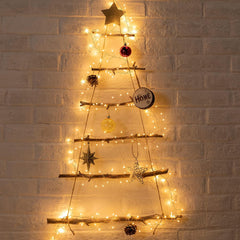10Ft 200LED Plug in Firecracker Cluster Firefly Lights, Copper Wire, 8 Modes, Warm White