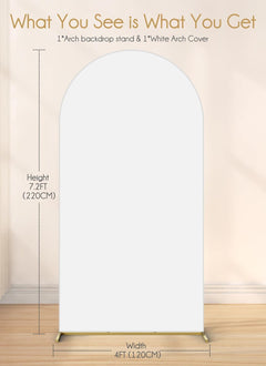 7.2ft Metal Backdrop Stand with Spandex Cover for Events