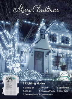 Battery Operated String Lights, 17 FT, 50 LED, Waterproof with Timer