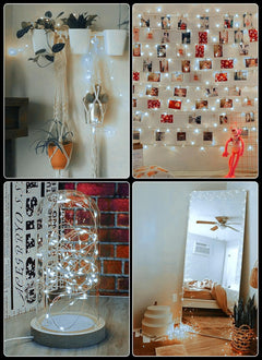 33FT 100LED Pure White Fairy Lights - Battery Operated, Waterproof, Remote Control