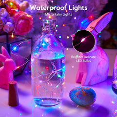 Pastel Wine Bottle Lights, 10 Pack, 7ft Battery Operated