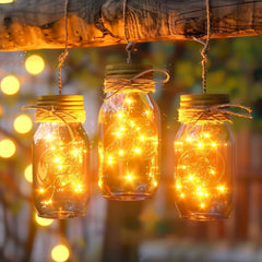 2Pack 33Ft 100 LEDs Plug in Silver Wire Firefly Fairy Lights, Adaptor Included, Warm White