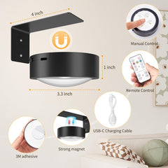 Magnetic Picture Lights - 2/3 Pack, Remote Control, Dimmable