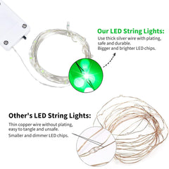 St. Patrick's Day LED Fairy Lights - 12 Pack, 7 FT, Waterproof