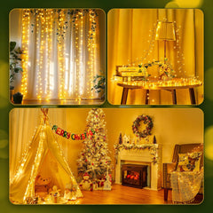 10FT 120LED warm white fairy lights with twinkle firecracker design