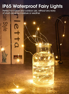Battery Operated Fairy Lights - 6 Pack, 7 FT, 20 LED, Waterproof