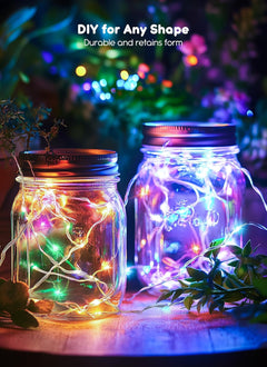 Waterproof Fairy Lights with Remote - 33ft Pink + Multicolor