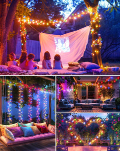 Solar String Lights - 2 Pack, 39.2 FT, 480 LED, Multicolor, Waterproof