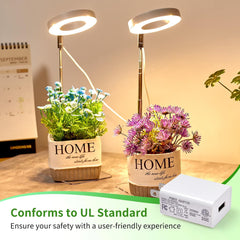 LED Plant Grow Light - 2 Pack, 2-Head, Adjustable Height, Timer