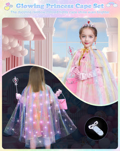 Princess Cape Set with Tiara, Wand, and Accessories