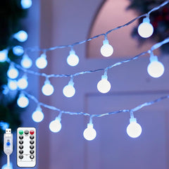 USB String Lights - 2 Pack, 46FT, 100 LED Globe Lights