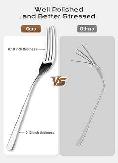 45-Piece Stainless Steel Tableware Flatware Silverware Set with Steak Knives, Rust-proof