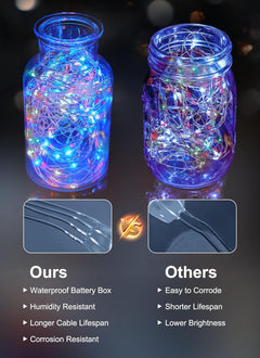 Battery Operated Fairy Lights - 33 FT, 100 LED, Multicolor, Waterproof