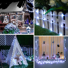 33FT 100 LED Outdoor Waterproof Twinkle String Lights in Pure White