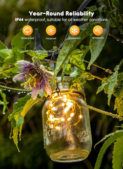 33ft Battery Operated Fairy Lights with Remote, Waterproof & Dimmable