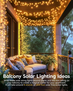Solar String Lights - 39 FT, 480 LED, 8 Modes, Waterproof