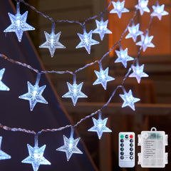 Star String Lights - 17 FT, 50 LED, Multicolor, Battery Operated