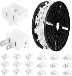 Commercial 250FT/500FT C9/E17 Christmas Light Sockets Set Spool, C9 String Light Stringer 12" Spacing Green Wire