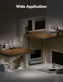 2 Pack White Plug in Night Lights with Rotating Plug & Light Sensor for Bathroom Bedroom, Pure White Light