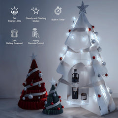Star String Lights - 2 Pack, 17ft, 50 LED, Battery Operated, Waterproof