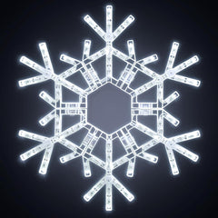 Christmas Snowflake Lights Outdoor Indoor, Multi-Size (20"/36") Multi-Color Folding LED Hanging Lights