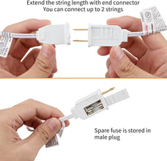 C9 Clear Christmas String Lights - 100 Feet, 100 Bulbs