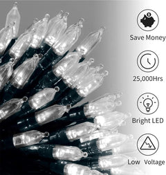 Battery Operated Christmas Lights - 2 Pack, 18 Feet, 50 LED Mini Lights
