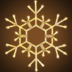 Christmas Snowflake Lights Outdoor Indoor, Multi-Size (20"/36") Multi-Color Folding LED Hanging Lights