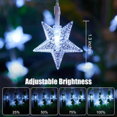 Star String Lights - 17 FT, 50 LED, Multicolor, Battery Operated