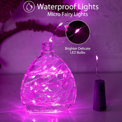 10 Pack 20 LEDs Waterproof Wine Bottle Cork Lights Mini Fairy Lights for Wedding Party DIY Decor