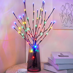 6 Pack 24Inch 60 LED Christmas LED Pathway String Lights, Lighted Branches, Multicolor