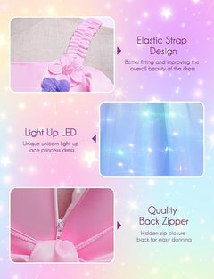Light Up Princess Dress for Girls - Halloween Costume