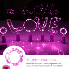 10 Pack 20 LEDs Waterproof Wine Bottle Cork Lights Mini Fairy Lights for Wedding Party DIY Decor