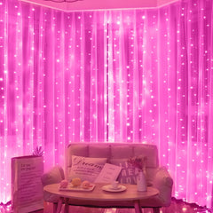 300 LED Curtain Lights - 9.8 FT Hanging Fairy Lights with Remote