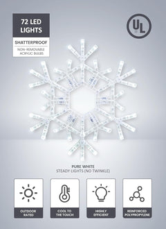 Christmas Snowflake Lights Outdoor Indoor, Multi-Size (20"/36") Multi-Color Folding LED Hanging Lights